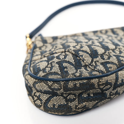 Christian Dior Monogram Mini Saddle Pochette Navy 8 of 9