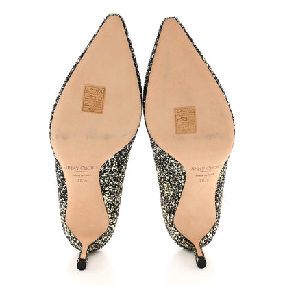 Jimmy Choo Glitter Pointy Toe Romy 60 Pumps 38.5 Gold Mix 6 of 8