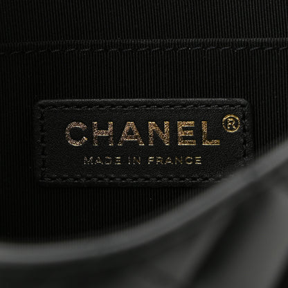 Chanel Calfskin Quilted Strap Into Flap Bag Black Brown 6 of 11