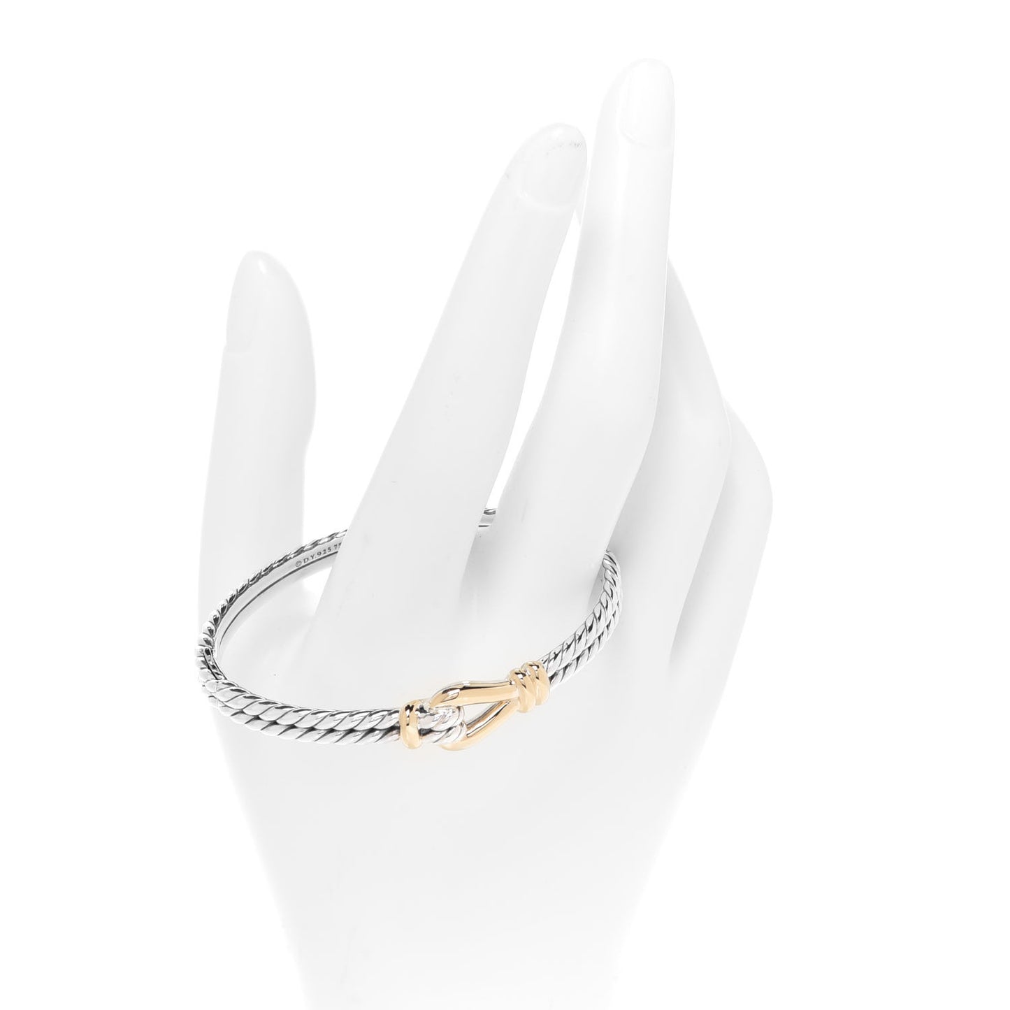 Sterling Silver 18K Yellow Gold 11mm Thoroughbred Loop Bracelet