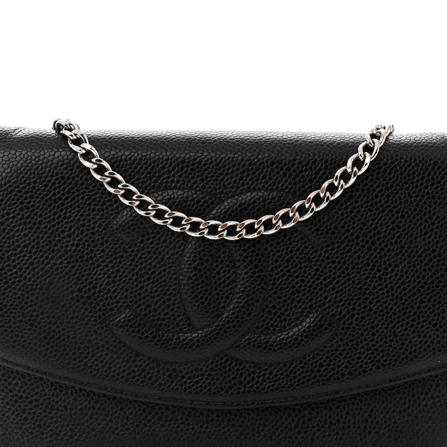 Chanel Caviar Timeless CC Wallet On Chain WOC Black 9 of 12