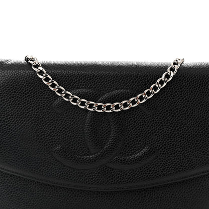 Chanel Caviar Timeless CC Wallet On Chain WOC Black 9 of 12