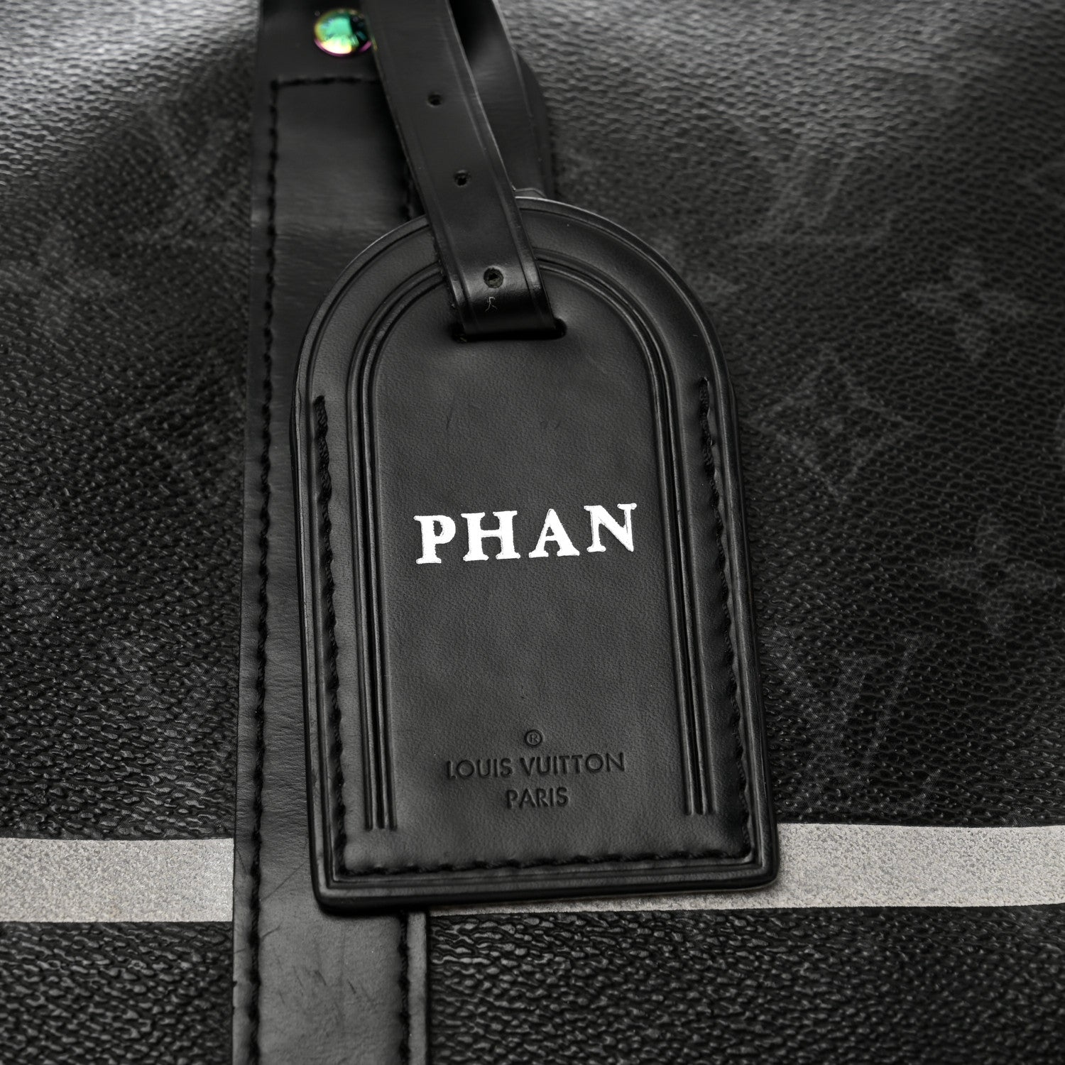 Louis Vuitton X FUJIWARA Monogram Eclipse Flash Fragment Keepall Bandouliere 45 7 of 14