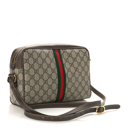 Gucci GG Supreme Monogram Web Small Ophidia Shoulder Bag Brown 3 of 9