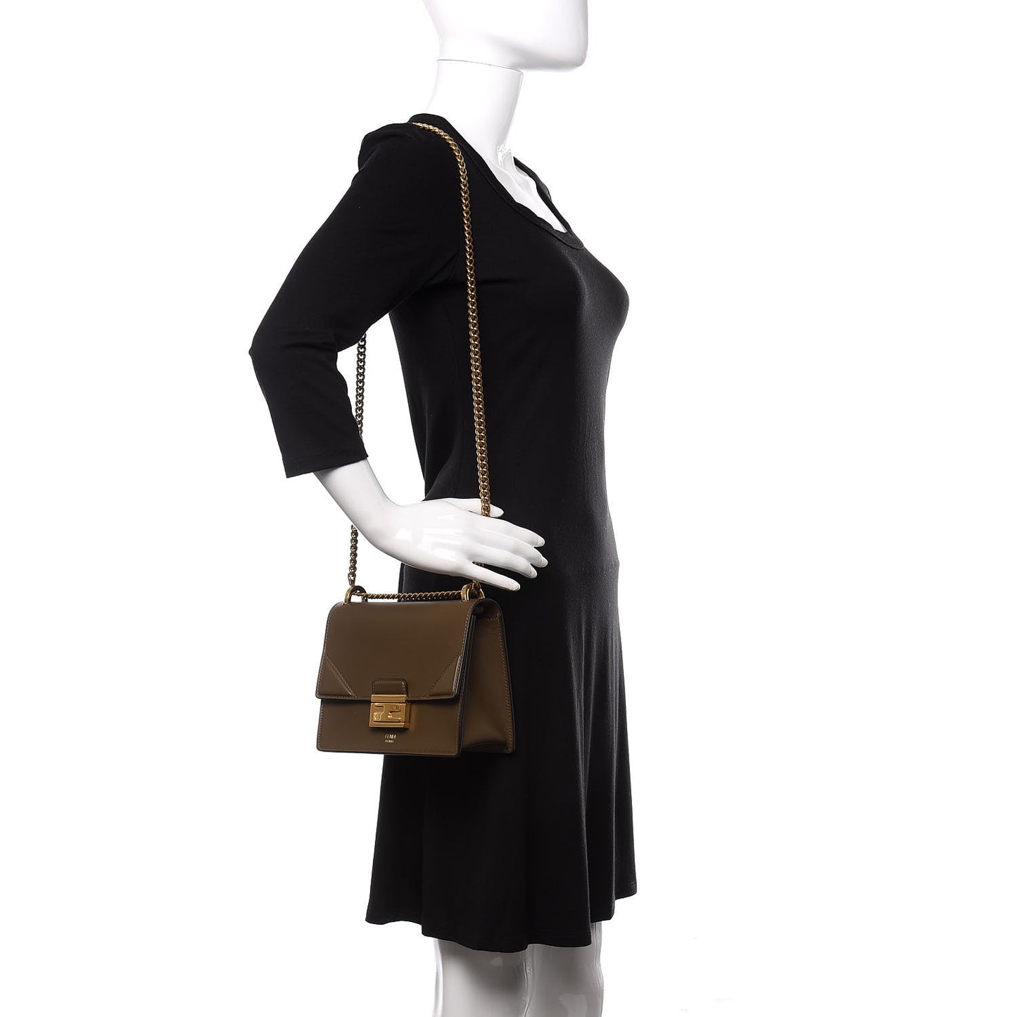 Vitello Grace Matte Small Kan U Shoulder Bag Wood