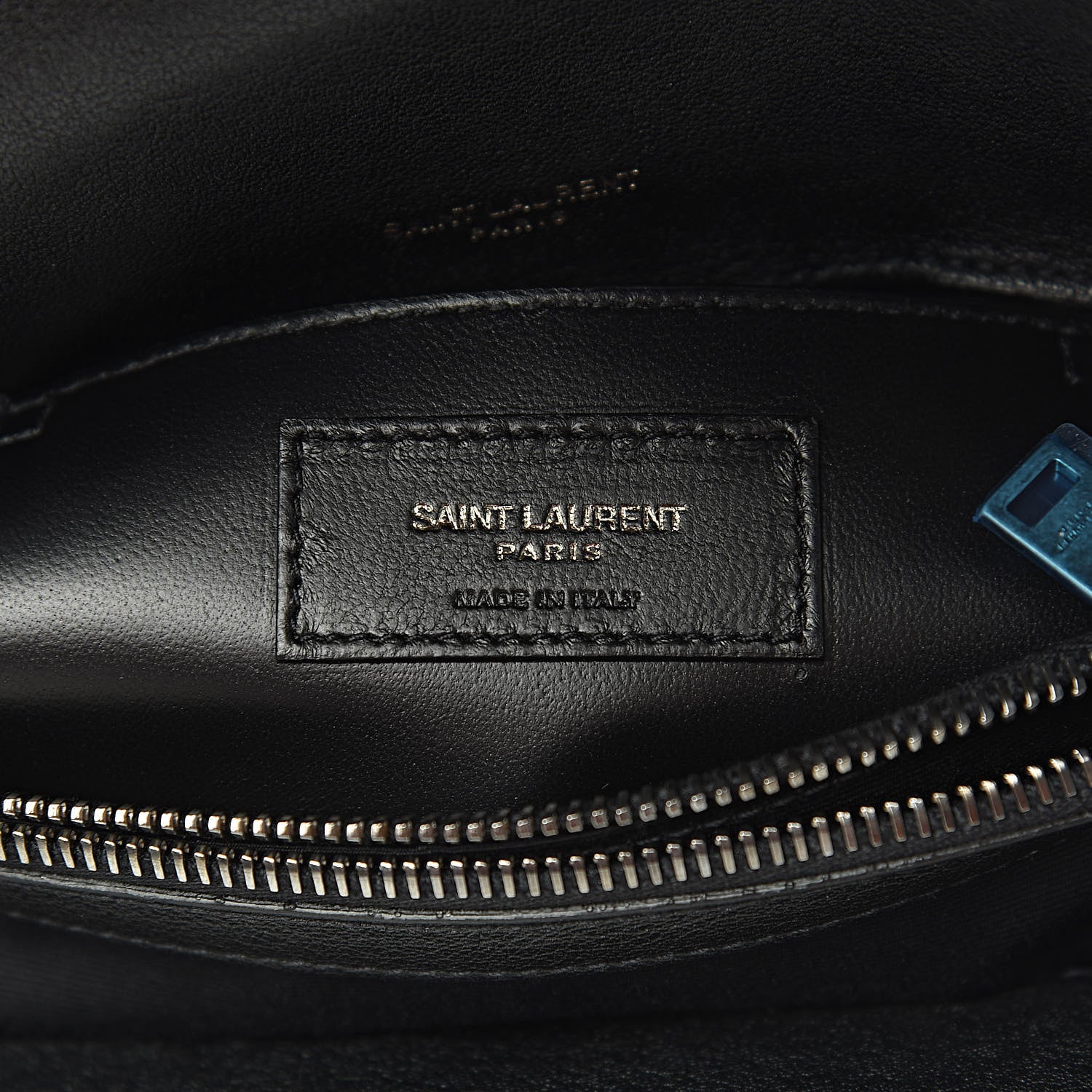 Saint Laurent Sheepskin Matelasse Chevron Monogram Medium College Bag Black 7 of 10