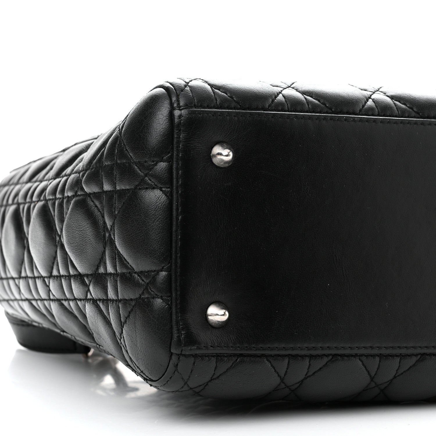 Christian Dior Lambskin Cannage Medium Lady Dior Black 8 of 9