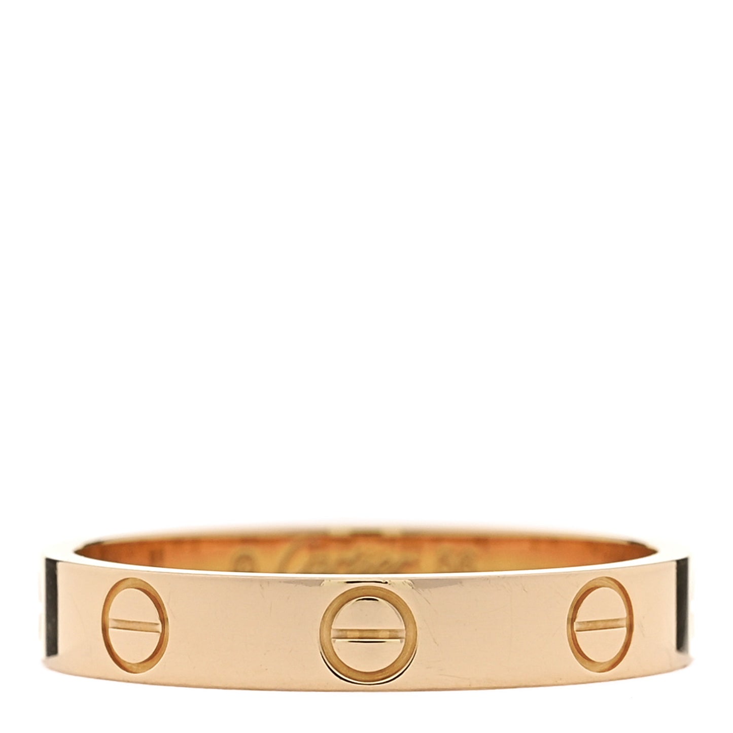 18K Yellow Gold 3.5mm LOVE Wedding Band Ring 56 7.75