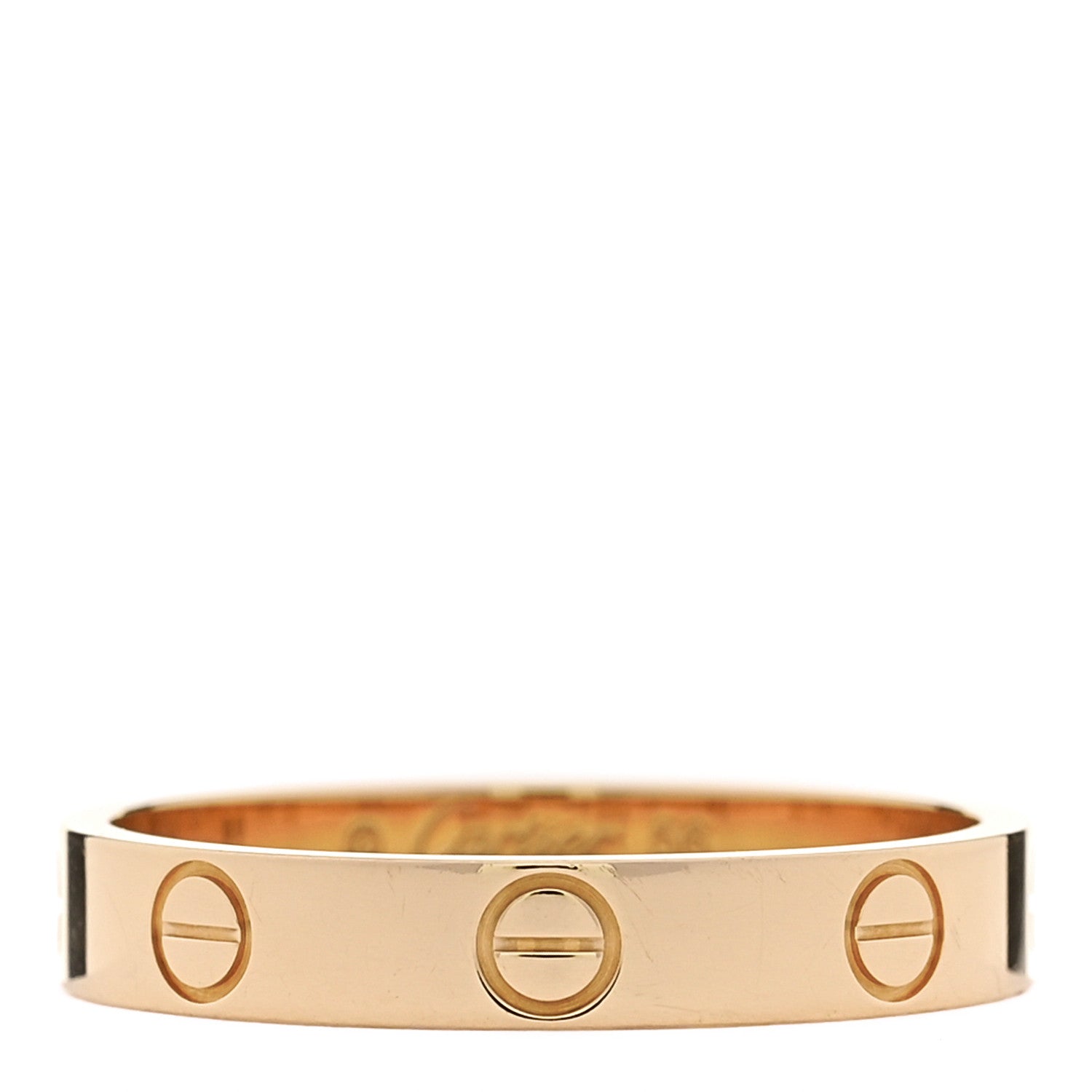 Cartier 18K Yellow Gold 3.5mm LOVE Wedding Band Ring 56 7.75 1 of 5