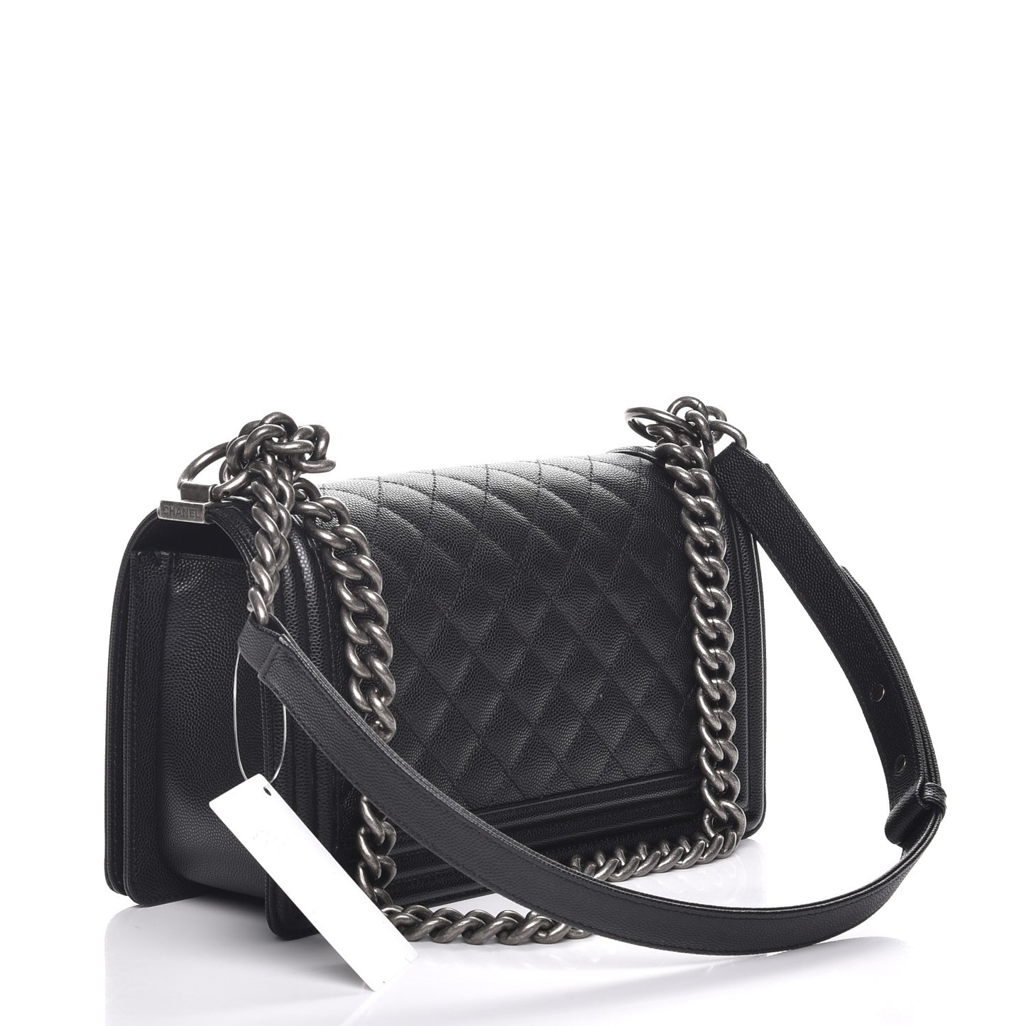 Caviar Quilted Medium Boy Flap Black