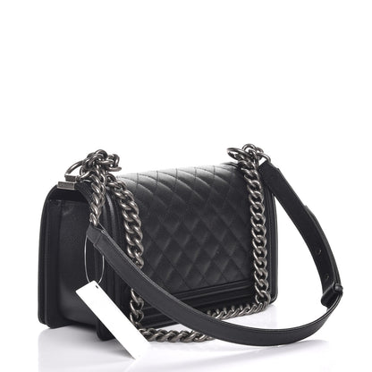 Chanel Caviar Quilted Medium Boy Flap Black 3 of 8