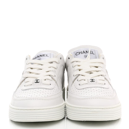 Chanel Calfskin Womens Logo Sneakers 36 White 2 of 9