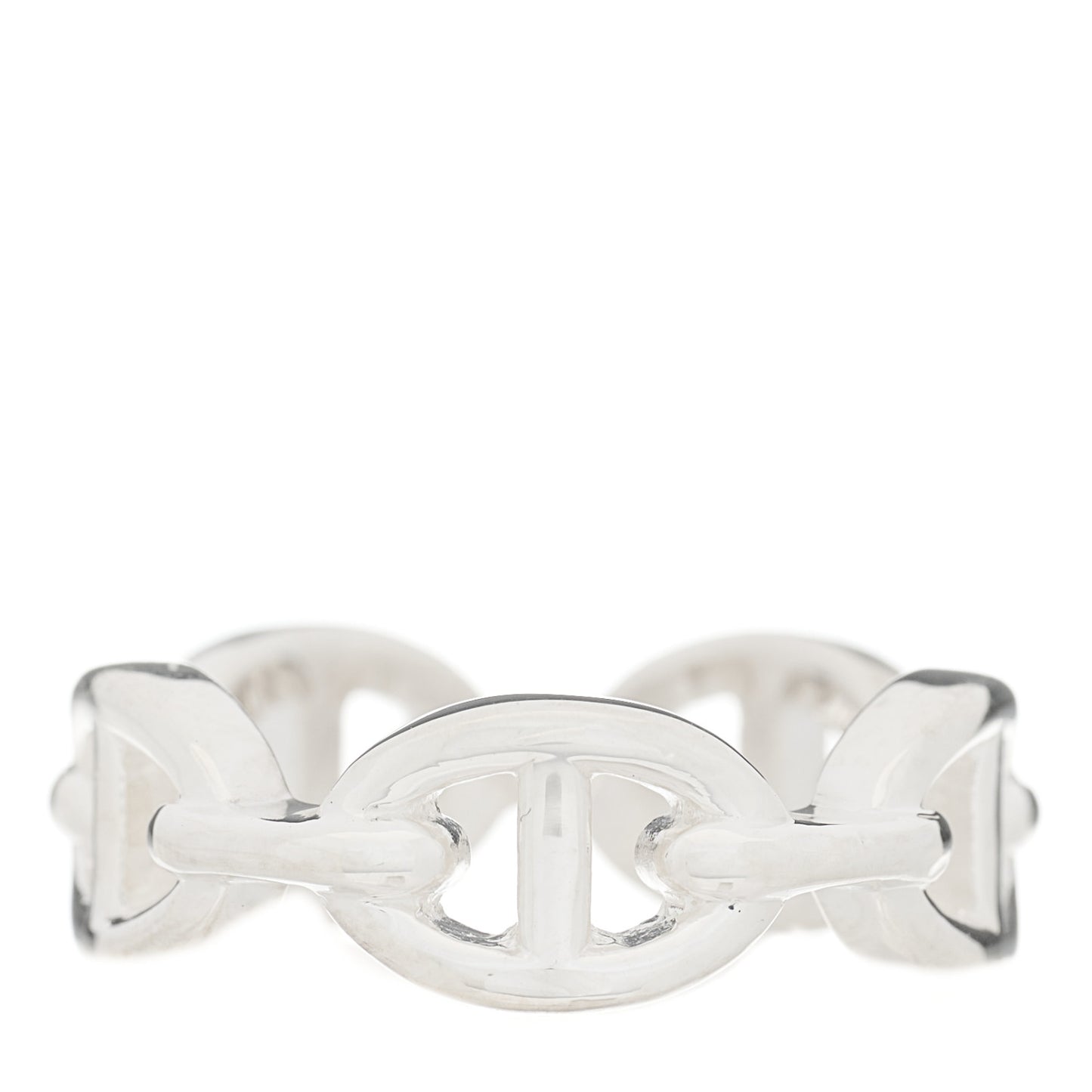 Sterling Silver PM Chaine d'Ancre Enchainee Band Ring 51 5.75