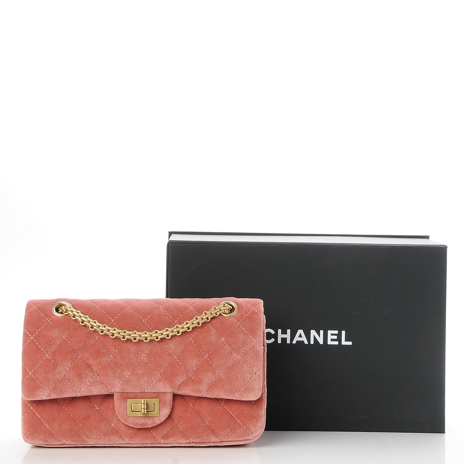 Chanel Velvet Quilted 2.55 Reissue 225 Flap Pink 9 of 9