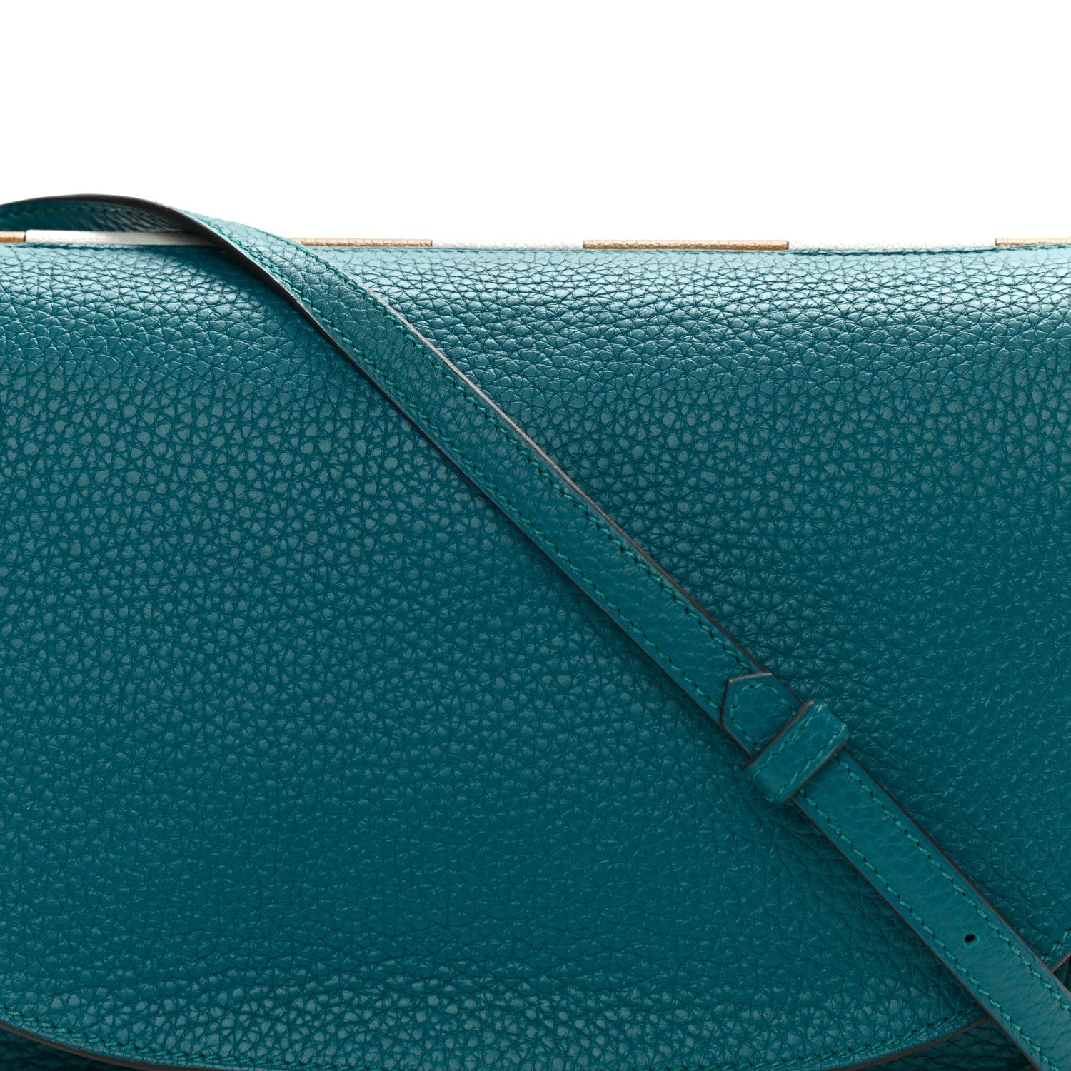 Hermes Taurillon Clemence Chevre Mysore Saut 25 Vert Bosphore 8 of 10