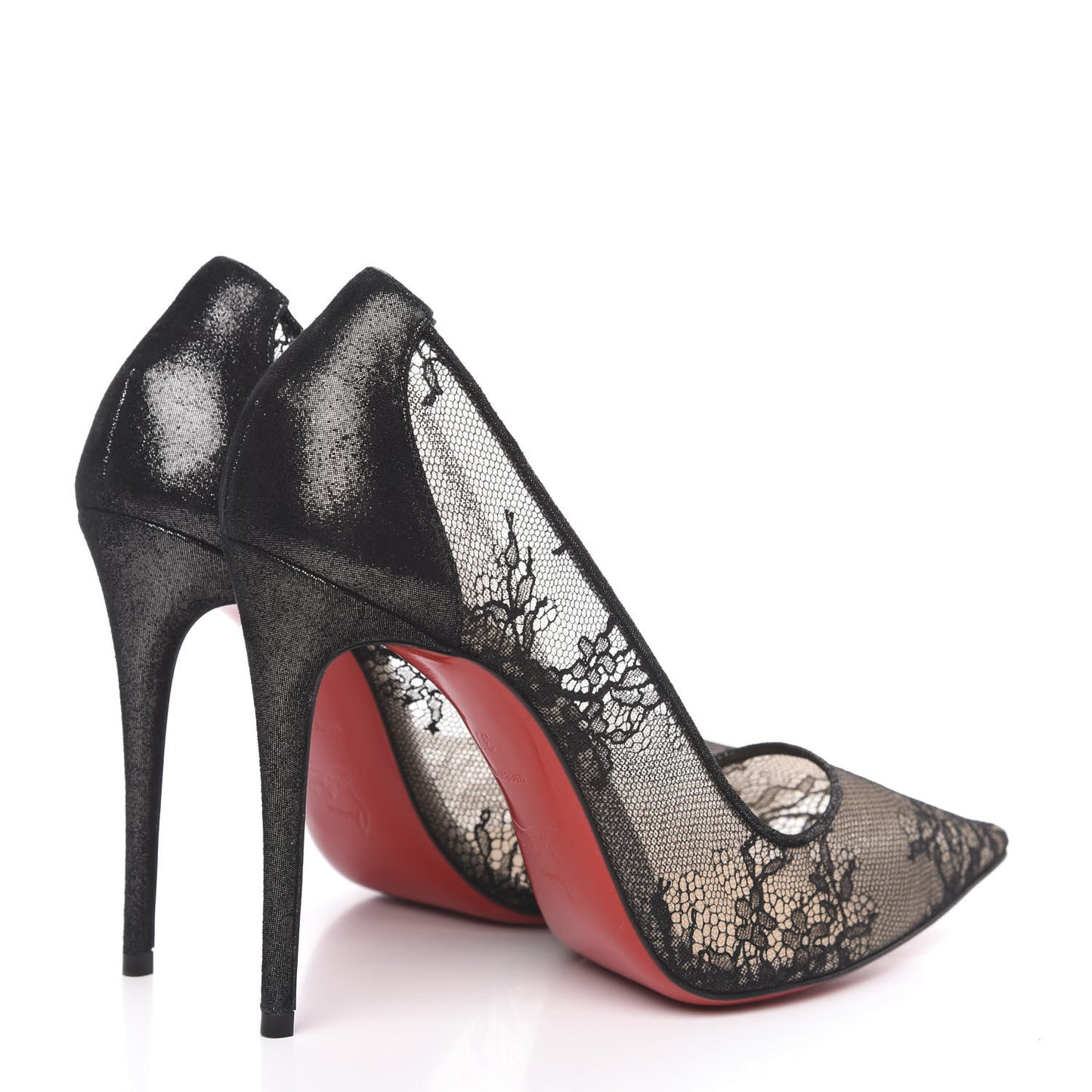 Dentelle Chantilly Follies Lace 100 Pumps 37 Black