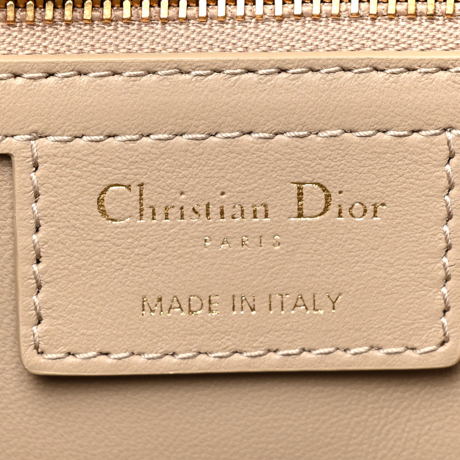 Christian Dior Calfskin Tweed Embroidered Cannage Medium Caro Bag Beige Gold 6 of 13