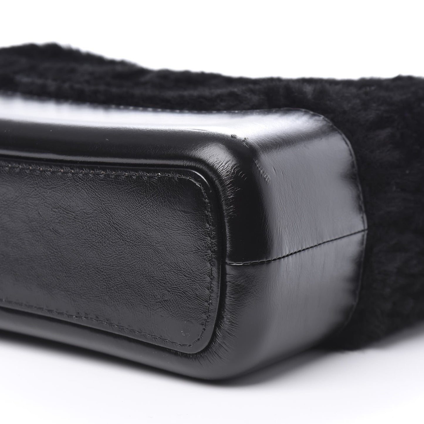 Shearling Medium Gabrielle Hobo Black