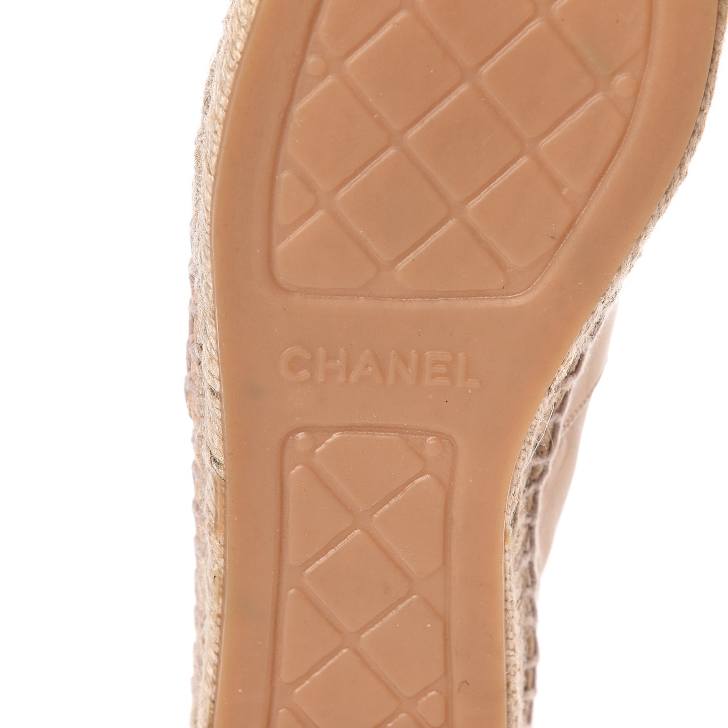 Lambskin CC Espadrilles 37 Beige Black