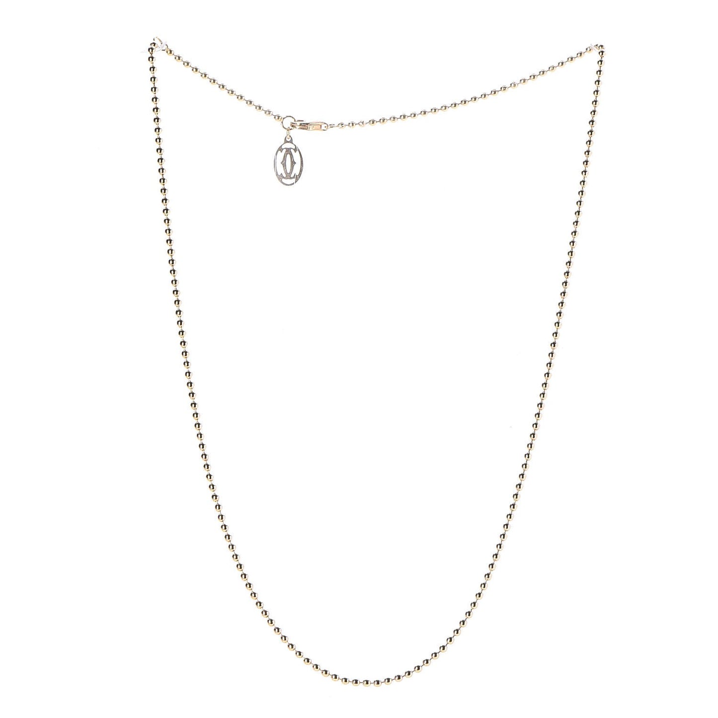 18K Yellow Gold Ball Chain Necklace