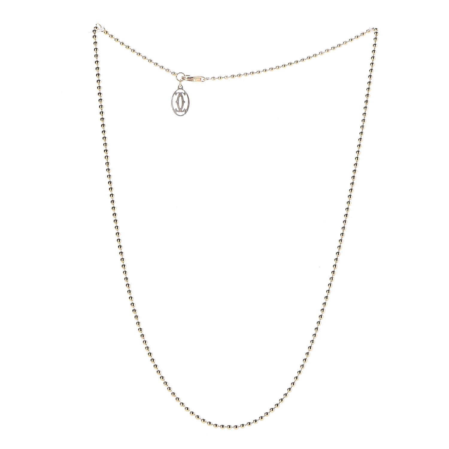 Cartier 18K Yellow Gold Ball Chain Necklace 3 of 7