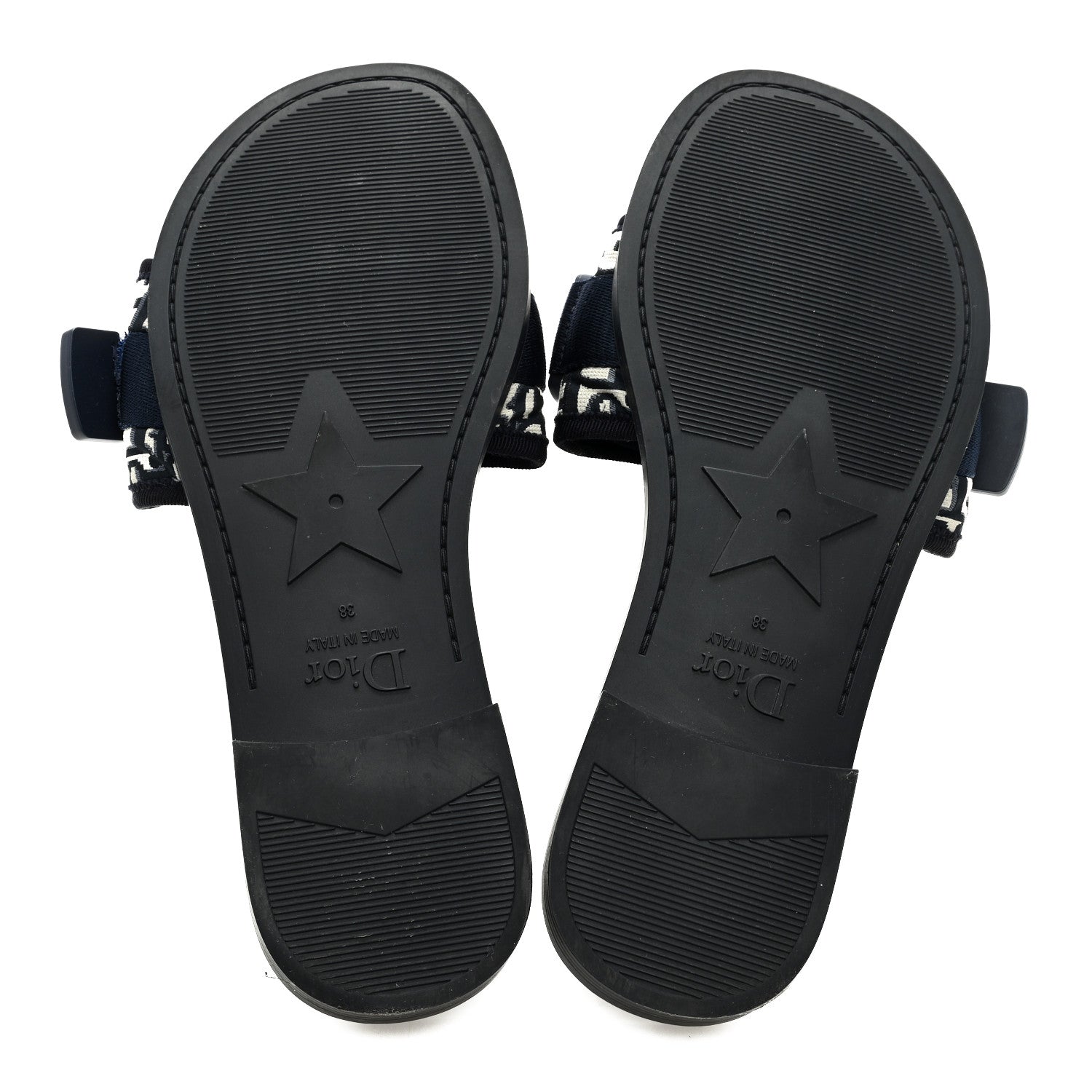 Christian Dior Nylon Oblique Dio(r)evolution Slide Sandals 38 Deep Blue 5 of 8