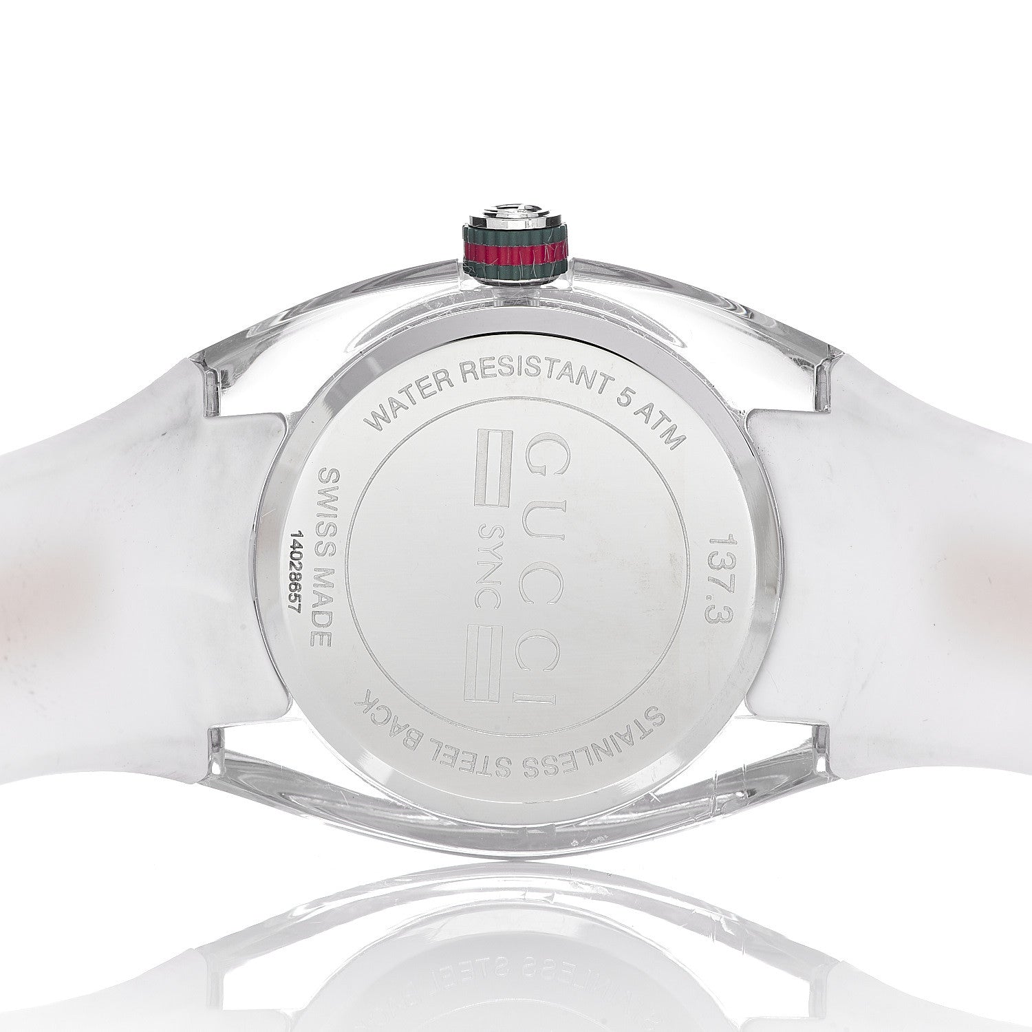 Gucci Stainless Steel Rubber 36mm Sync Web Quartz Watch 5 of 8