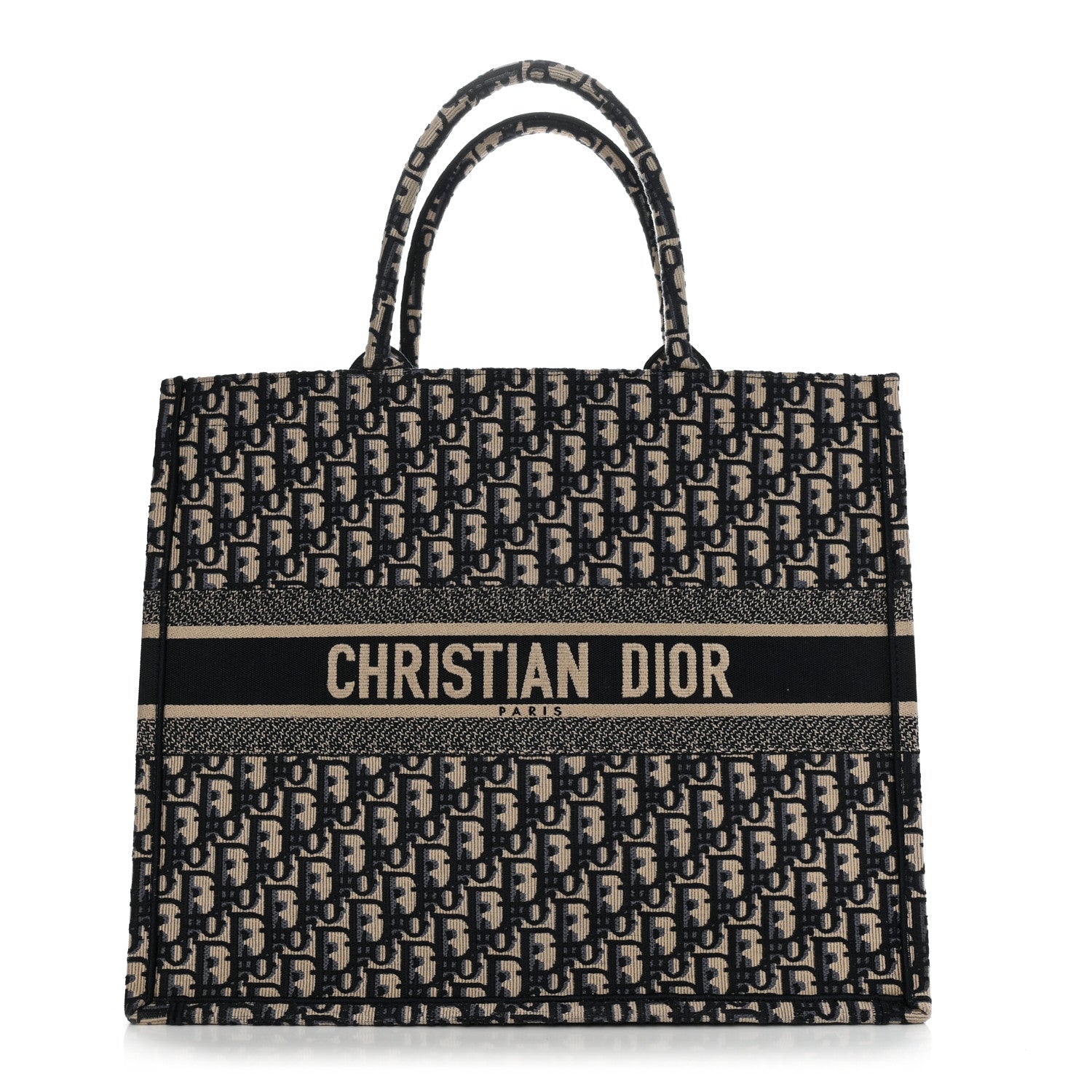Christian Dior Oblique Large Book Tote Blue Multicolor 1 of 10
