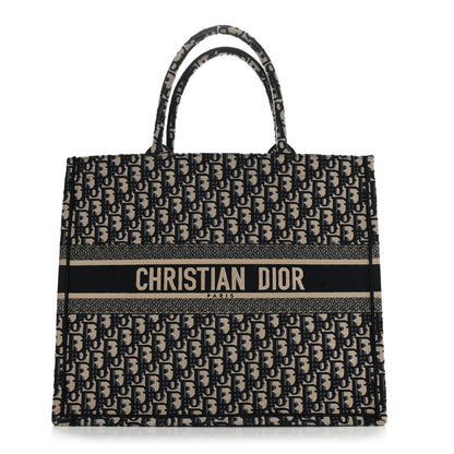 Christian Dior Oblique Large Book Tote Blue Multicolor 1 of 10