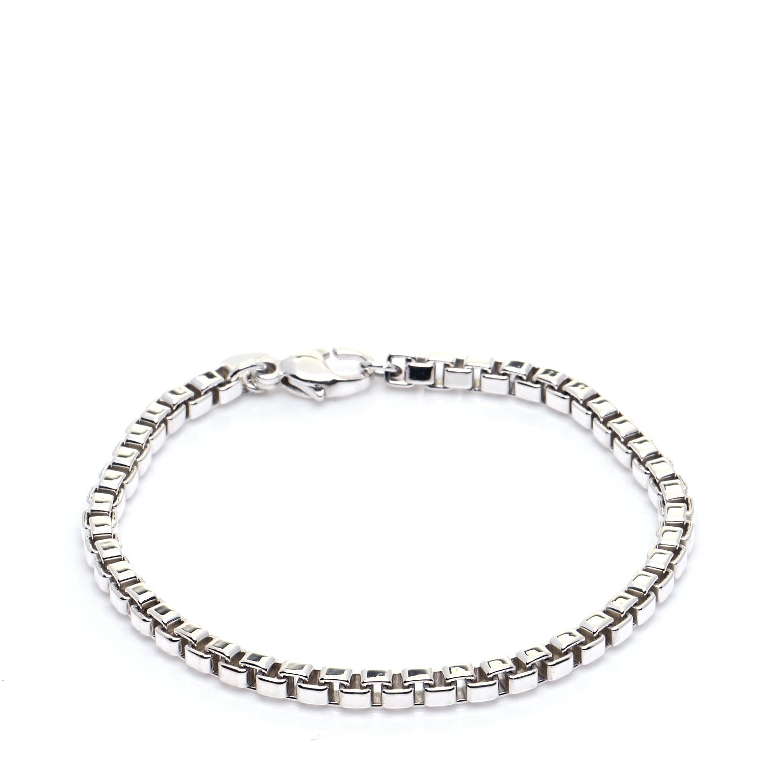 Tiffany Sterling Silver 4mm Venetian Link Bracelet 1 of 5