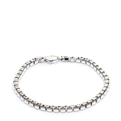 Tiffany Sterling Silver 4mm Venetian Link Bracelet 1 of 5