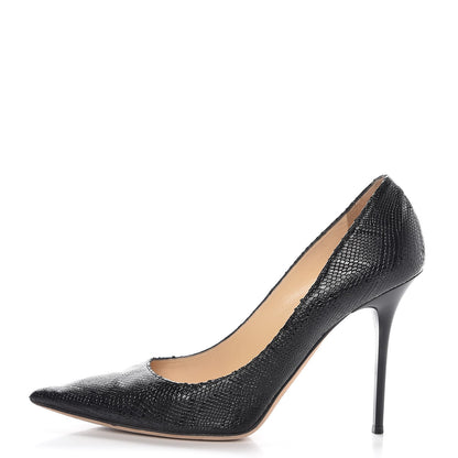 Jimmy Choo Snakeskin Pointed Toe Pumps 40 Black 1 of 18