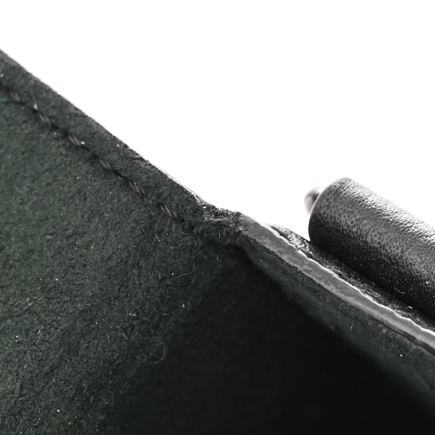 Vitello Cher Baguette Soft Trunk Phone Pouch Black