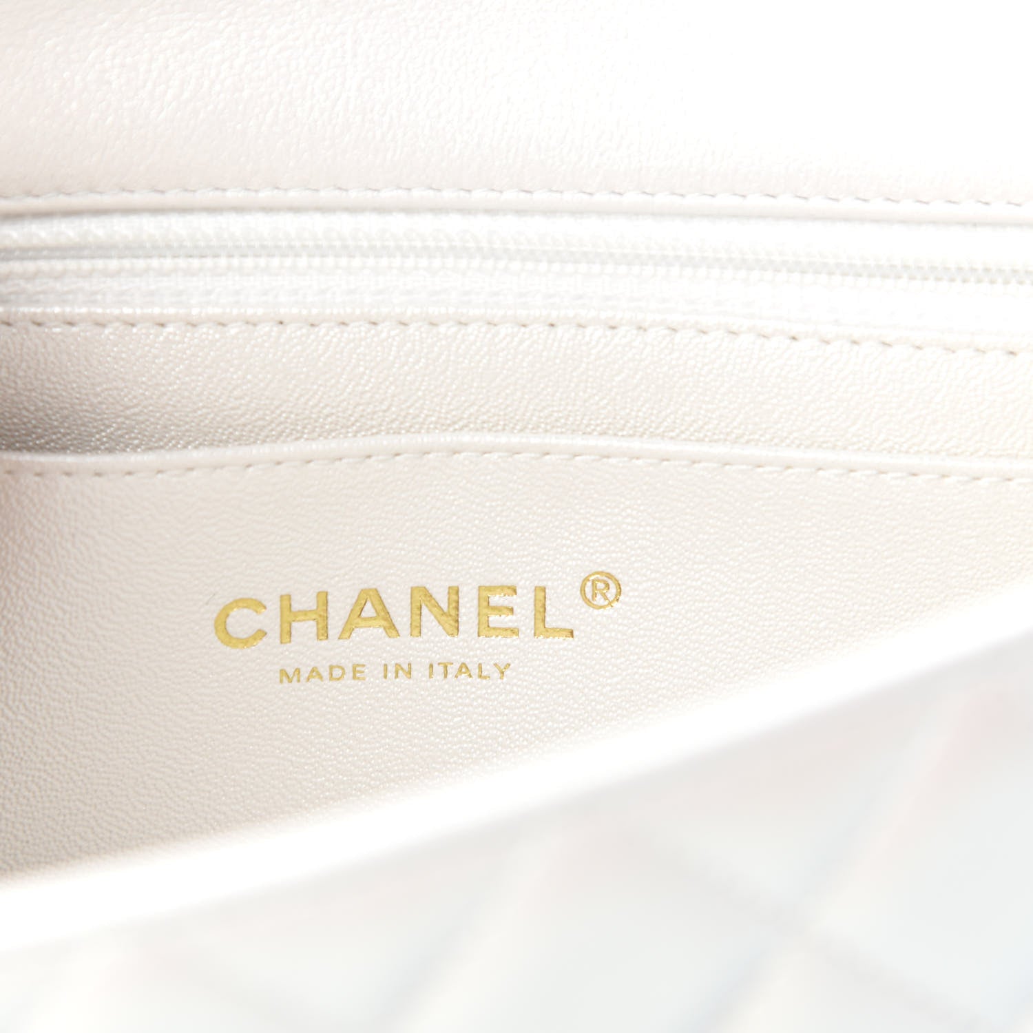 Chanel Iridescent Calfskin Quilted Mini Rectangular Flap White 8 of 11