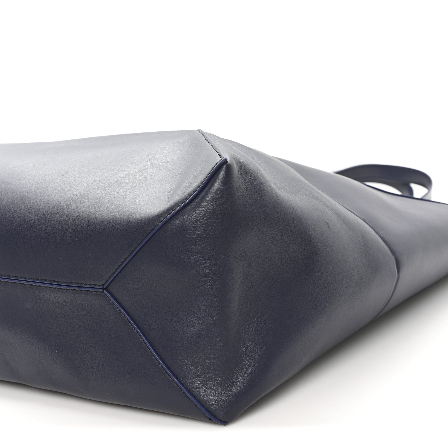 Loewe Shiny Calfskin Large Puzzle Fold Tote Abyss Blue 9 of 10