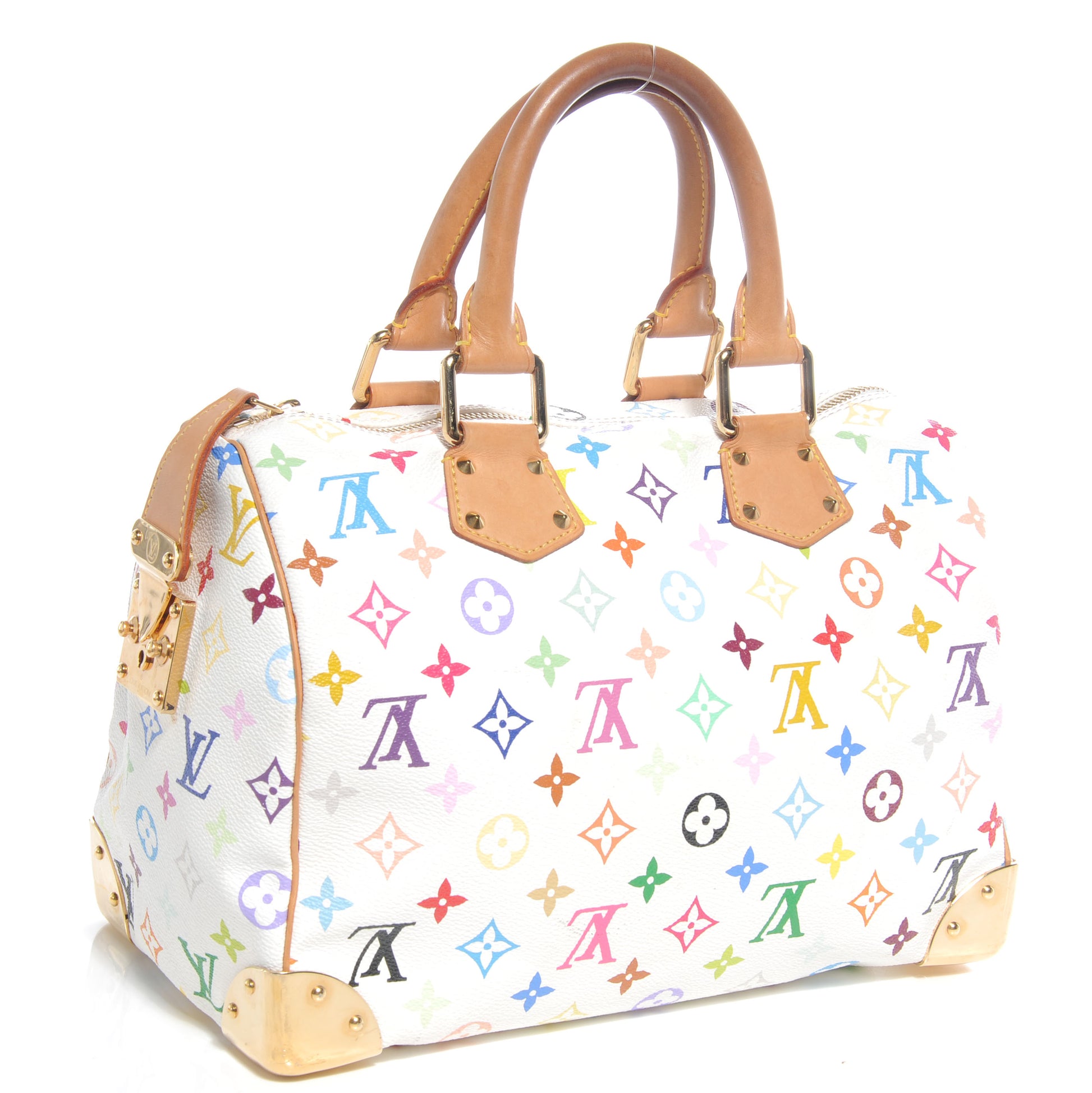 Louis Vuitton Monogram Multicolor Speedy 30 White 3 of 7