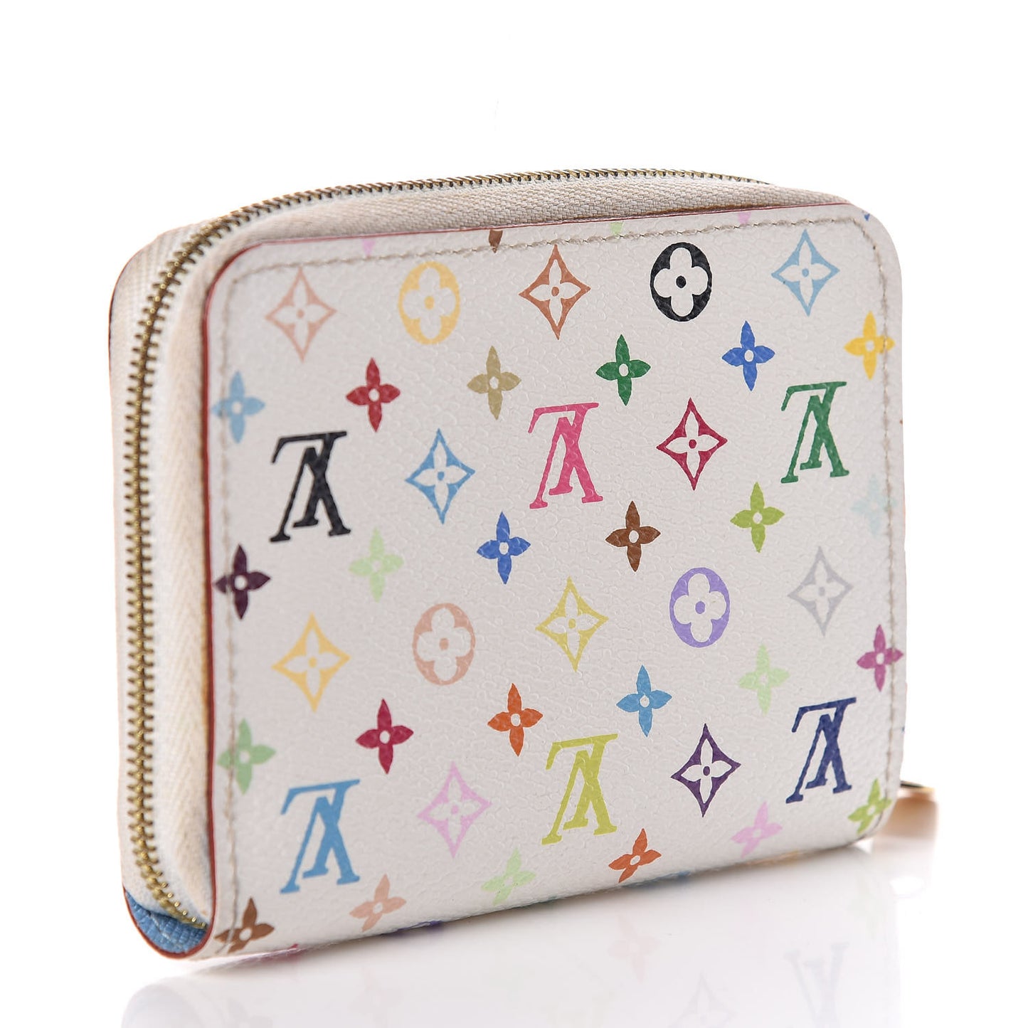 Monogram Multicolor Zippy Coin Purse Wallet White Raisin