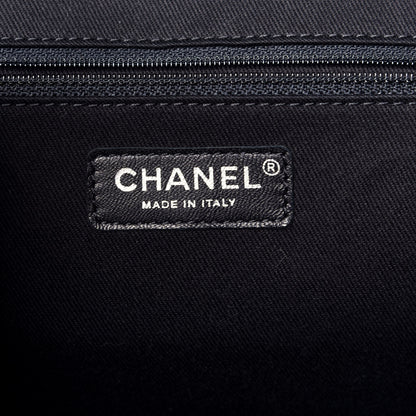 Chanel Calfskin Large Coco Eyelets Shopping Tote Black 7 of 10