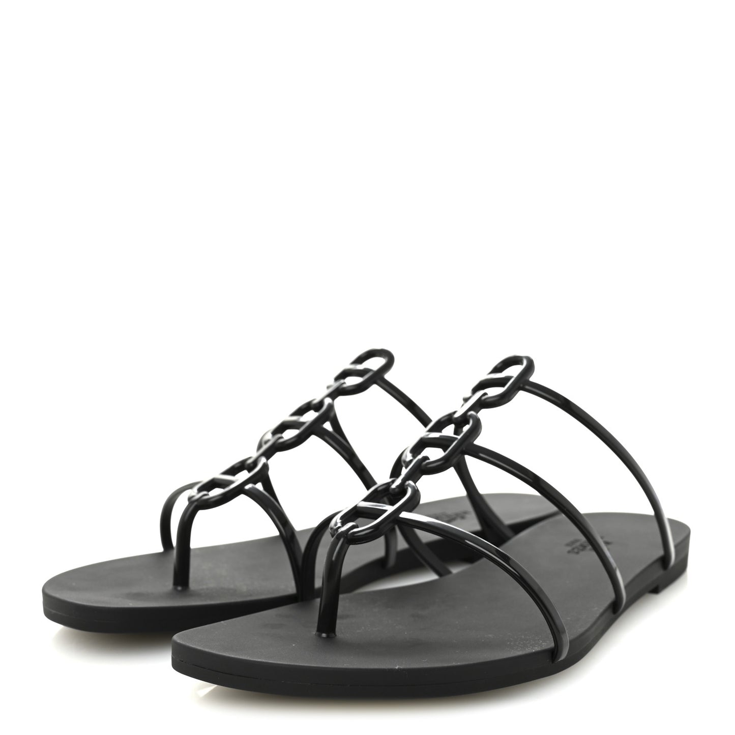 Rubber Womens Mykonos Sandals 38 Black