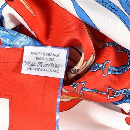 Hermes Vintage Silk Monsieur et Madame Scarf 70 4 of 4