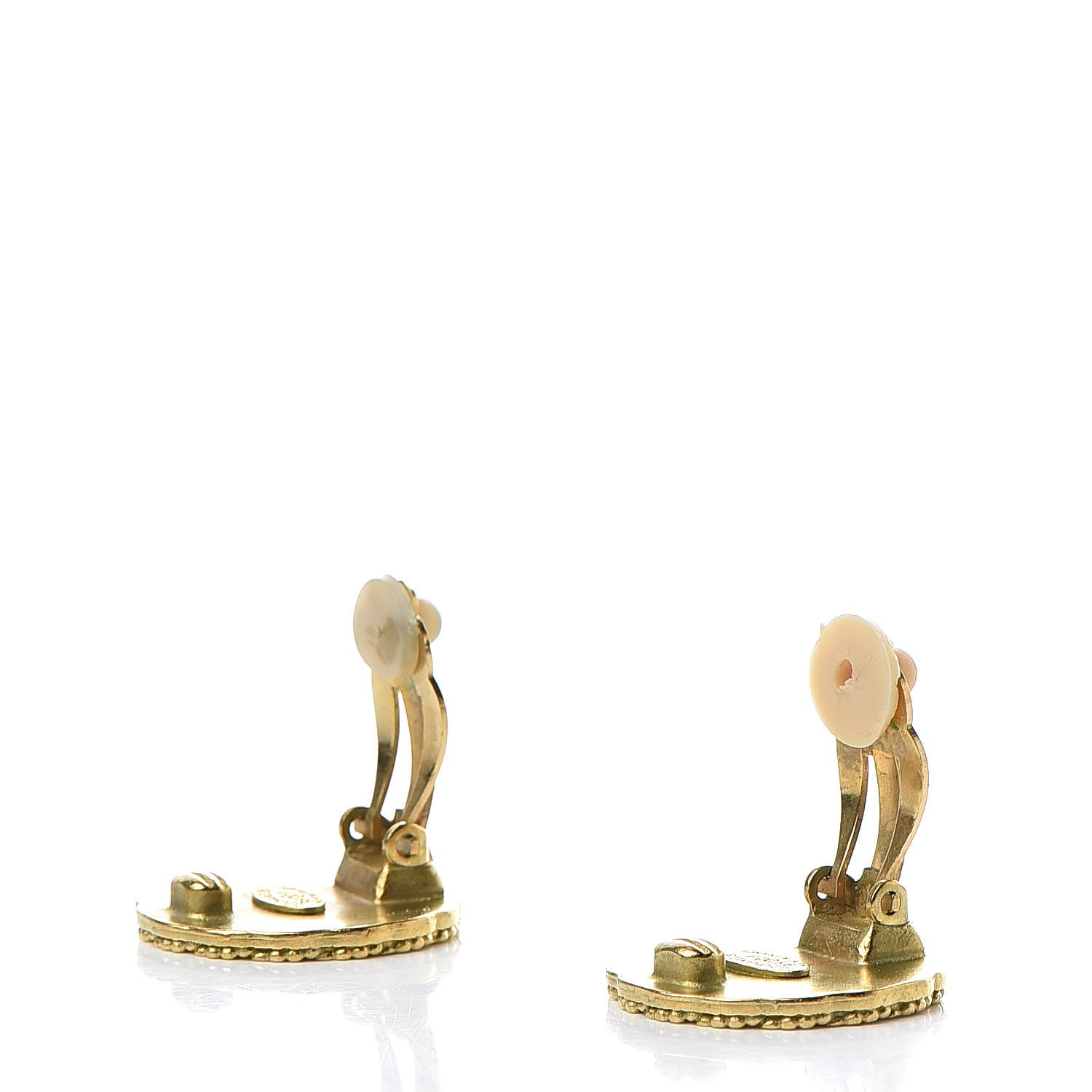 Chanel CC Starburst Clip On Earrings Gold 3 of 4