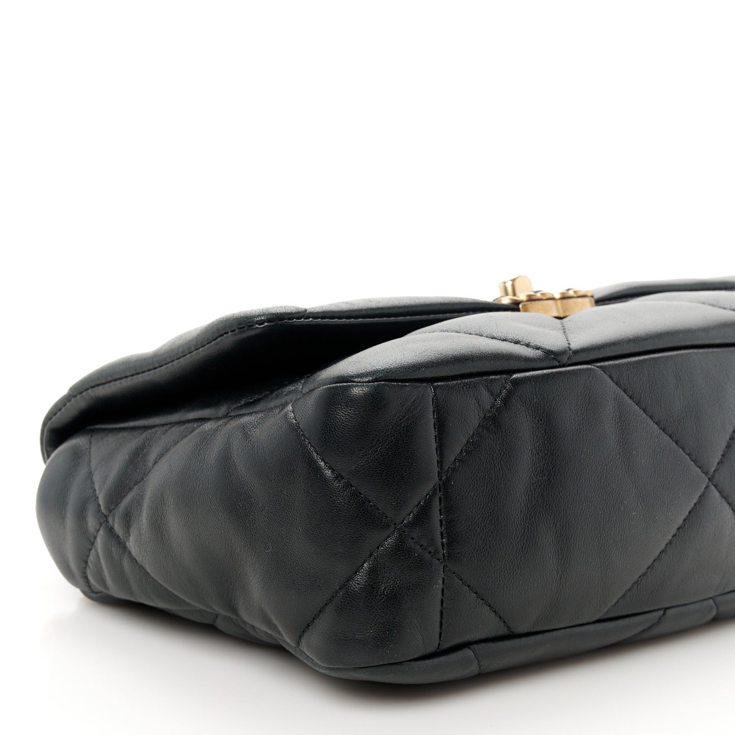 Lambskin Quilted Medium Chanel 19 Flap Black