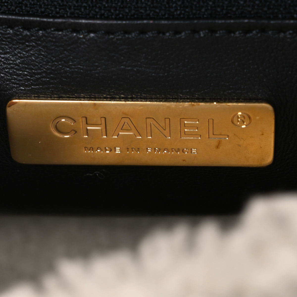 Chanel Crumpled Calfskin Shearling Sheepskin Quilted Medium Chanel 19 Flap Black 5 of 9