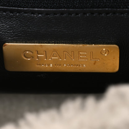 Chanel Crumpled Calfskin Shearling Sheepskin Quilted Medium Chanel 19 Flap Black 5 of 9