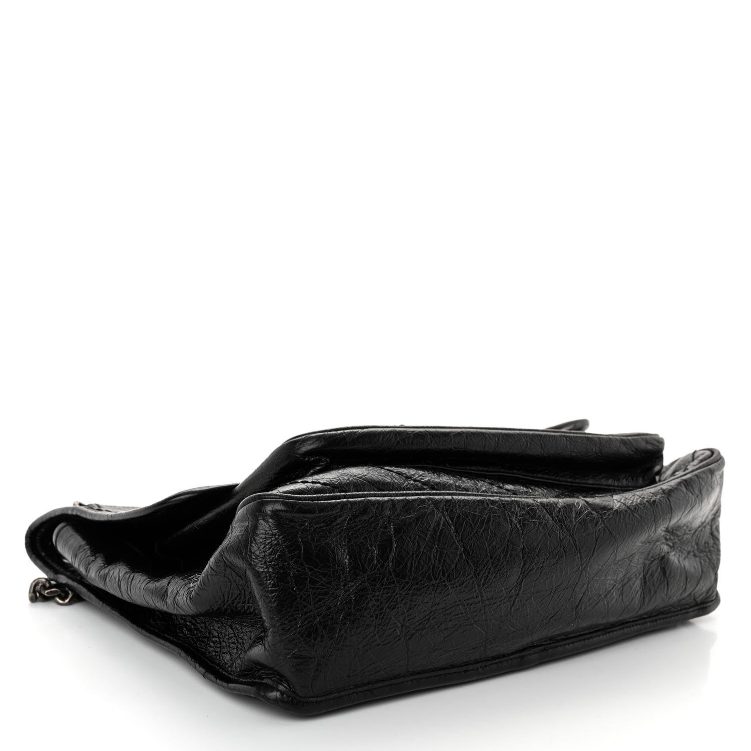 Saint Laurent Crinkled Calfskin Matelasse Monogram Large Niki Chain Satchel Black 4 of 10