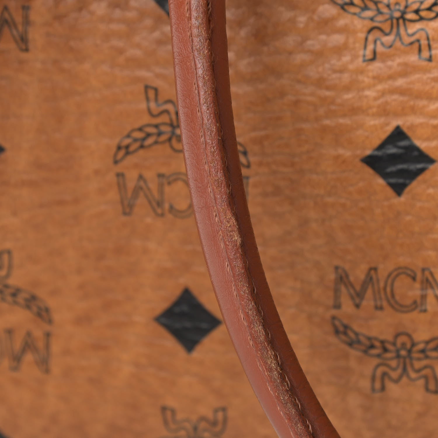 MCM Visetos Essential Boston Bag Cognac 14 of 22