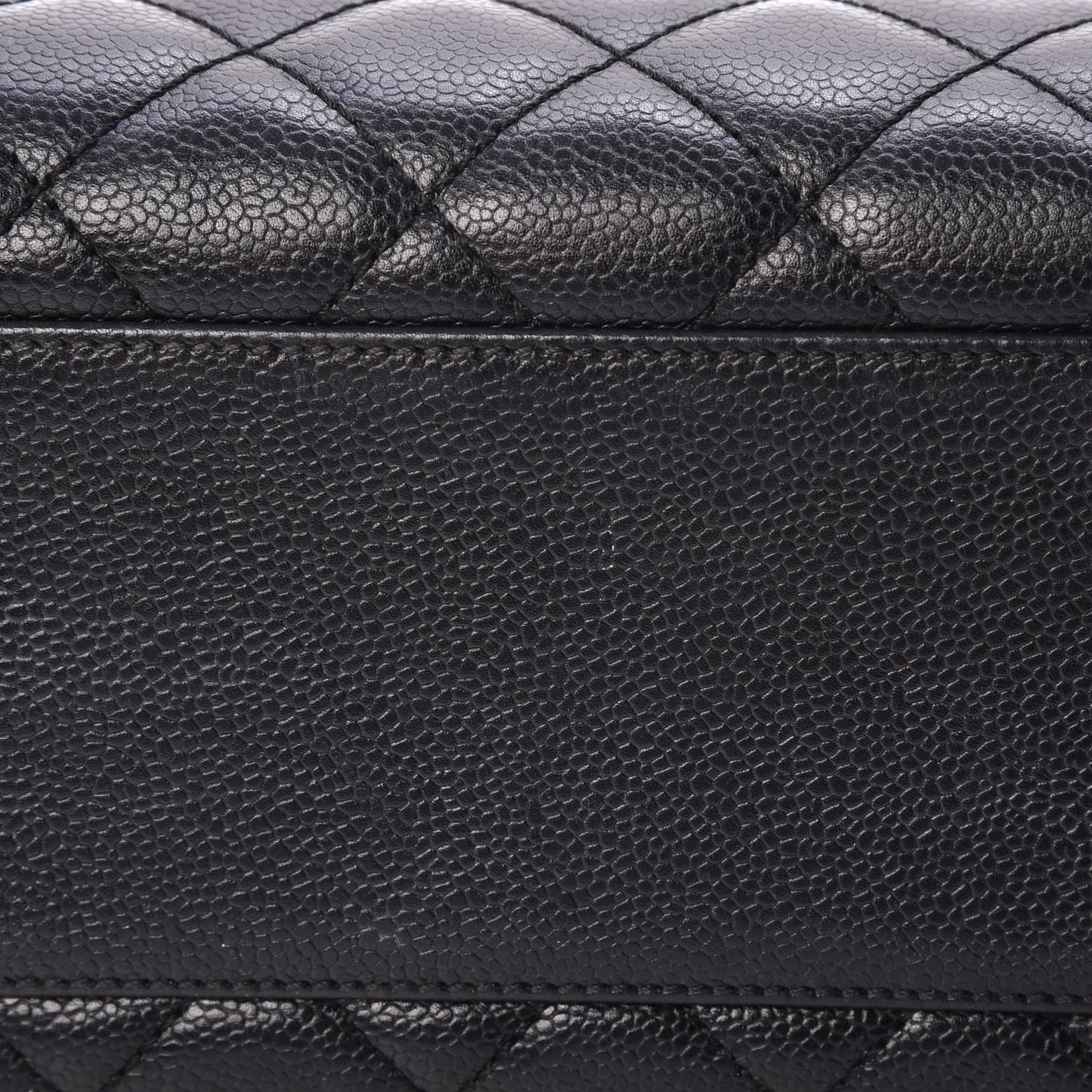 Caviar Quilted Jumbo Kelly Flap Black