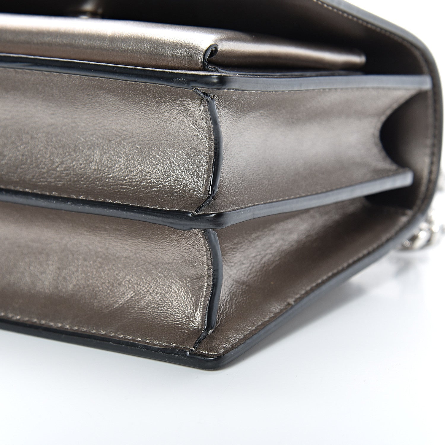 Saint Laurent Metallic Calfskin Small Monogram Sunset Piombo 9 of 9