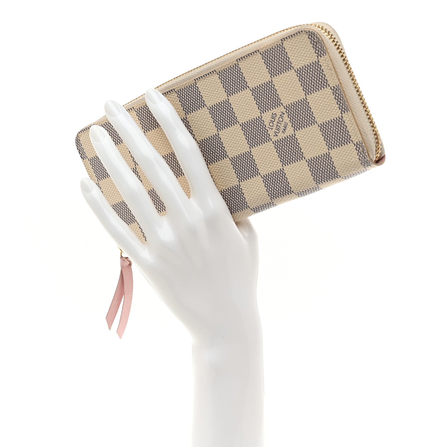 Damier Azur Clemence Wallet Rose Ballerine