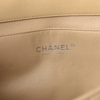 Chanel Patent Quilted Clutch with Chain Flap Beige 6 of 14